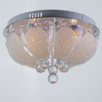 Люстра с ПДУ "Азалия" 4х40Вт E27+RGB хром 40х40х24 см BayerLux
