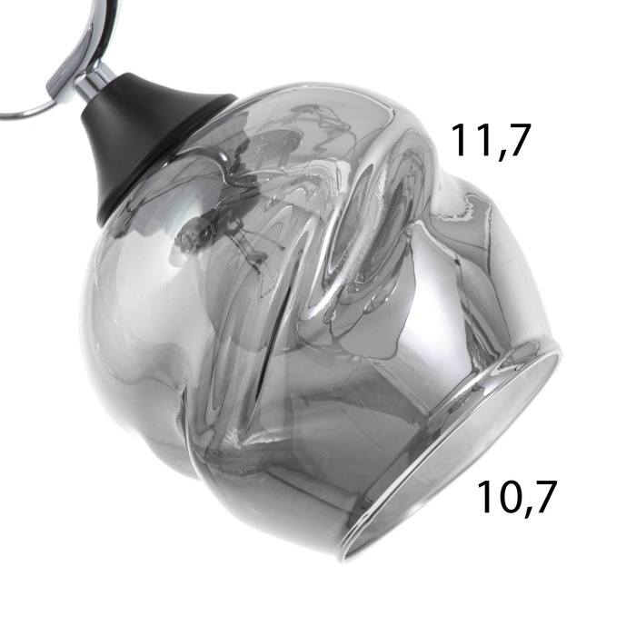 Люстра Люстра "Миллениум" 3х60Вт Е27 Хром, чёрный 56х56х23см