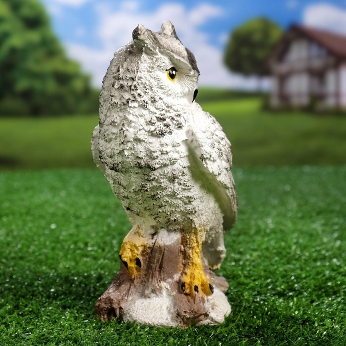 Садовая фигура  Садовая фигура "Сова полярная" 17х11х8см