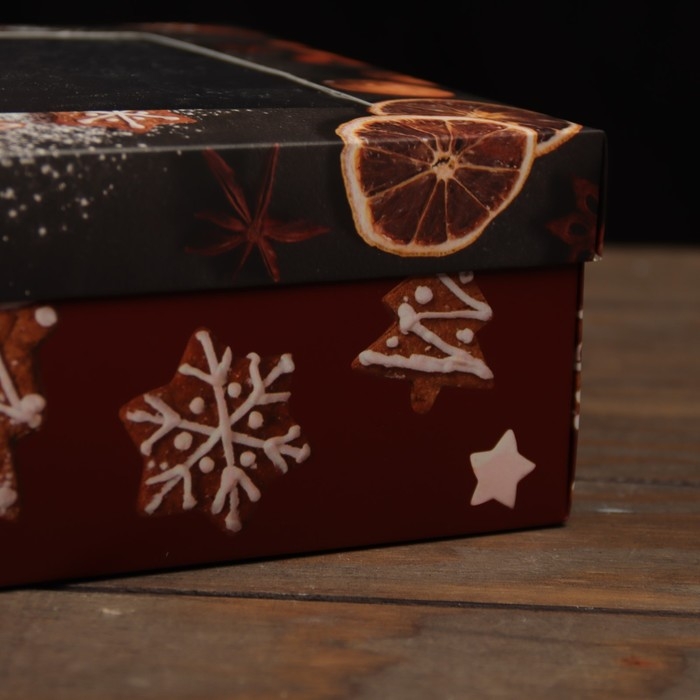 Новый год. Коробка подарочная новогодняя складная, крышка-дно , с окном Новый год. Коробка подарочная новогодняя складная, крышка-дно , с окном "Время чудес" 30 х 20 х 9 см