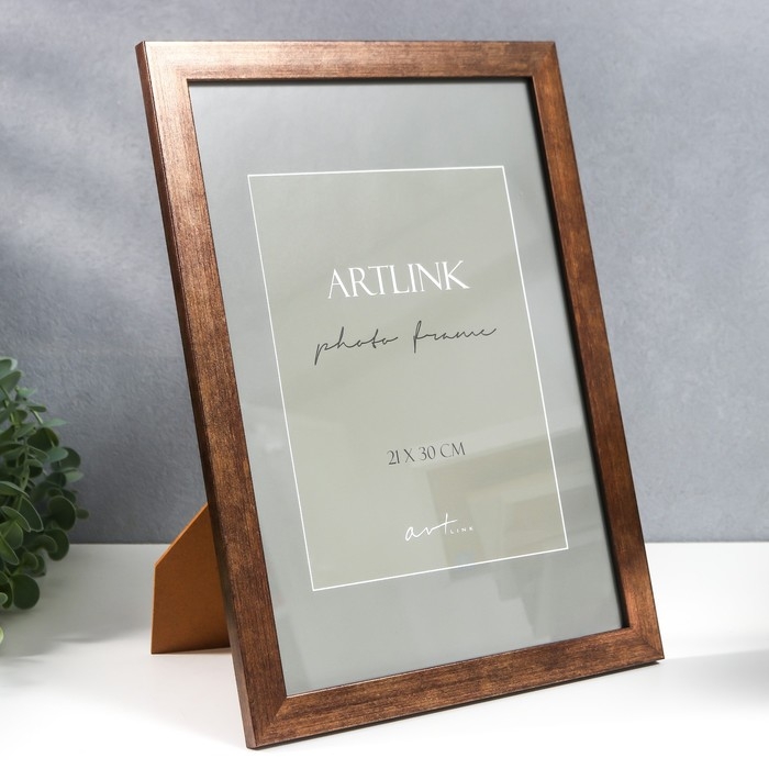 Фоторамка пластик Фоторамка пластик "Emma" 21x30 см, коричневый