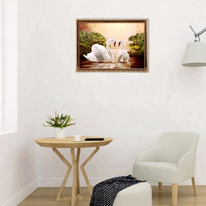 Картина  Картина "Сказочны лебеди" 56*76 см МИКС