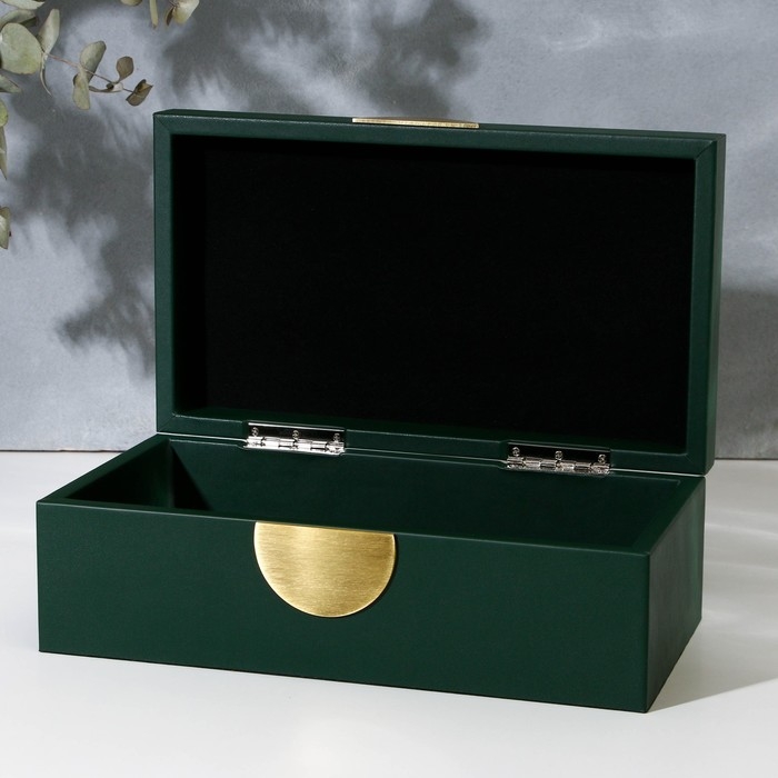Шкатулка для украшений «Изумруд» экокожа, набор 2 шт. Шкатулка для украшений «Изумруд» экокожа, набор 2 шт.