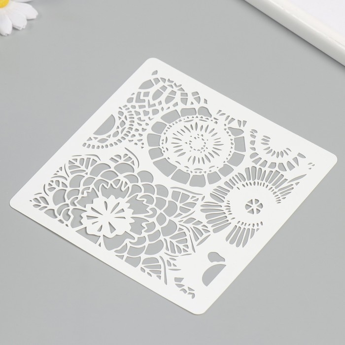 Трафарет Трафарет "Цветочный орнамент 2" 15х15 см