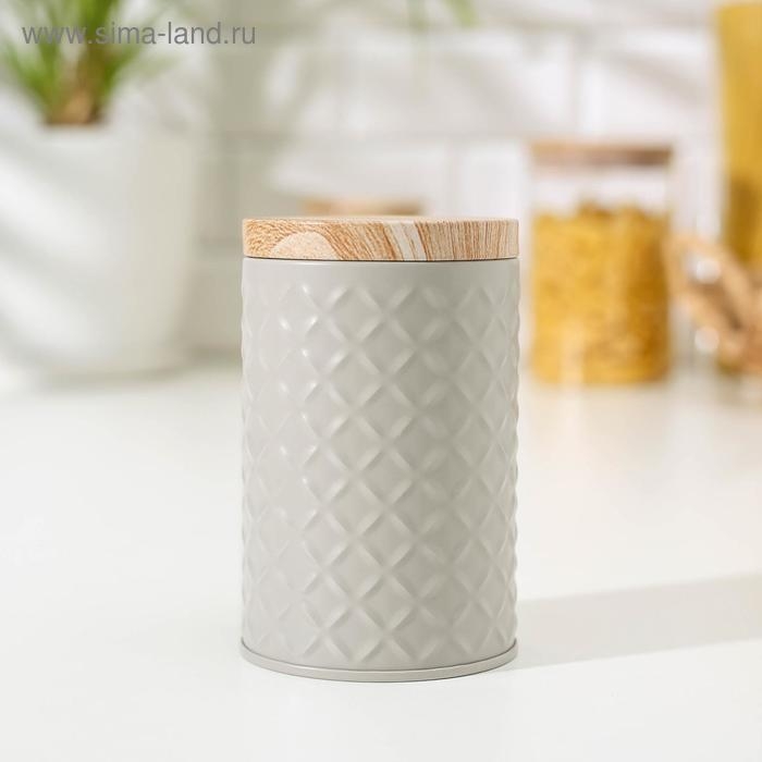 Банка для сыпучих продуктов &laquo;Сканди&raquo;, 430 мл, 11,5&times;7,3 см, цвет серый