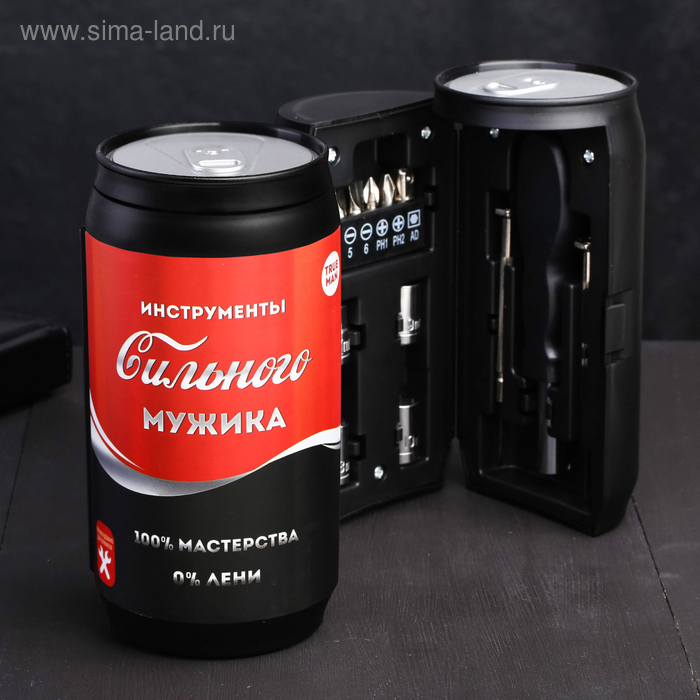 Набор инструментов в банке «Инструменты сильного мужика», 13 предметов Набор инструментов в банке «Инструменты сильного мужика», 13 предметов
