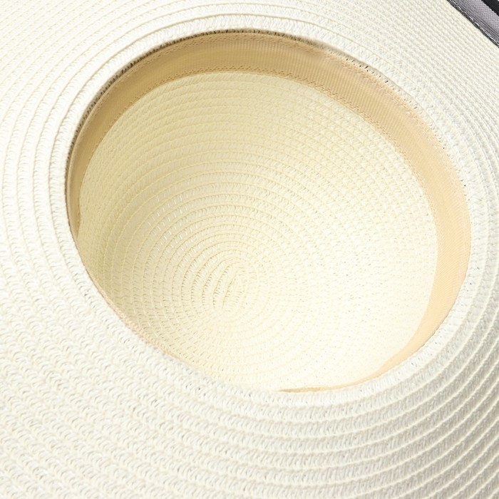 Шляпа женская MINAKU, цв. молочный, р-р 58 Шляпа женская MINAKU, цв. молочный, р-р 58