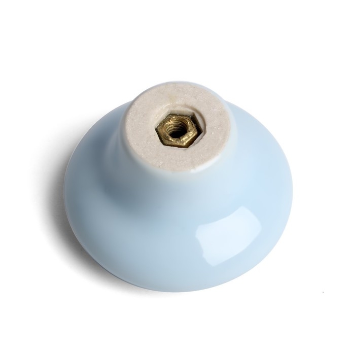 Ручка-кнопка Ceramics 002, керамическая, голубая Ручка-кнопка Ceramics 002, керамическая, голубая
