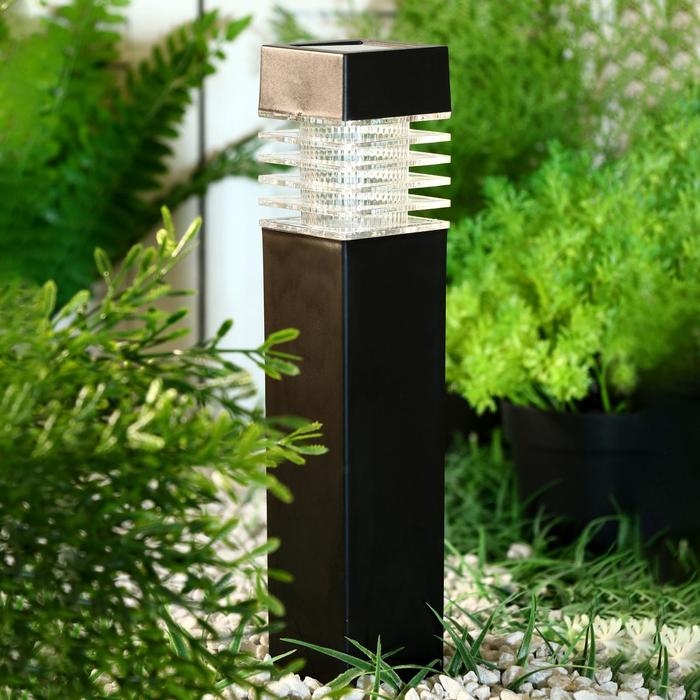 Садовый светильник на солнечной батарее «Столбик», 6 × 39 × 6 см, 1 LED, свечение белое Садовый светильник на солнечной батарее «Столбик», 6 × 39 × 6 см, 1 LED, свечение белое