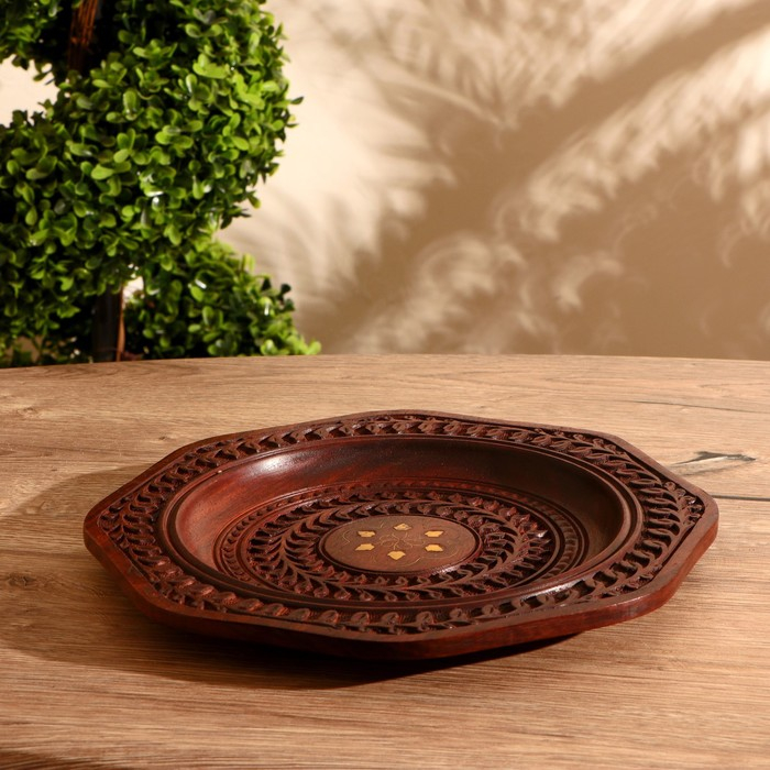 Блюдо Блюдо "Ветвь" дерево 30,5х30,5х2,5 см МИКС