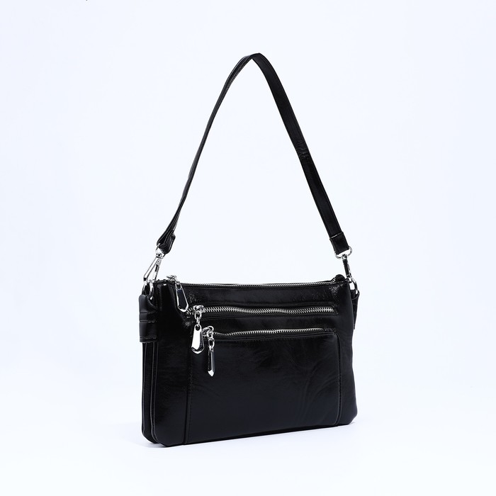 Сумка кросс-боди на молнии, цвет чёрный Сумка кросс-боди на молнии, цвет чёрный