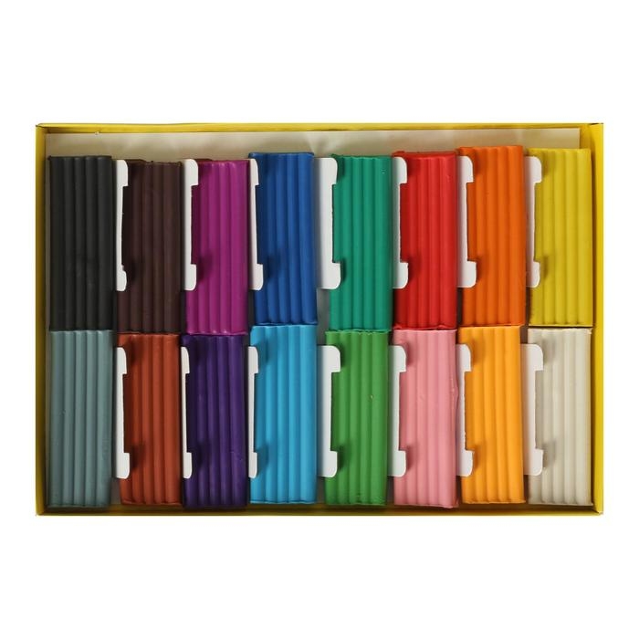 Пластилин 16 цветов 224 г, Гамма Пластилин 16 цветов 224 г, Гамма "Юный художник", со стеком, картонная упаковка 280046