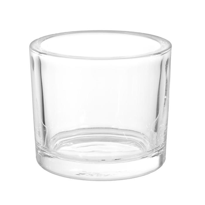 Подсвечник стекло на 1 свечу "Стакан" прозрачный 8х9,3х9,3 см
