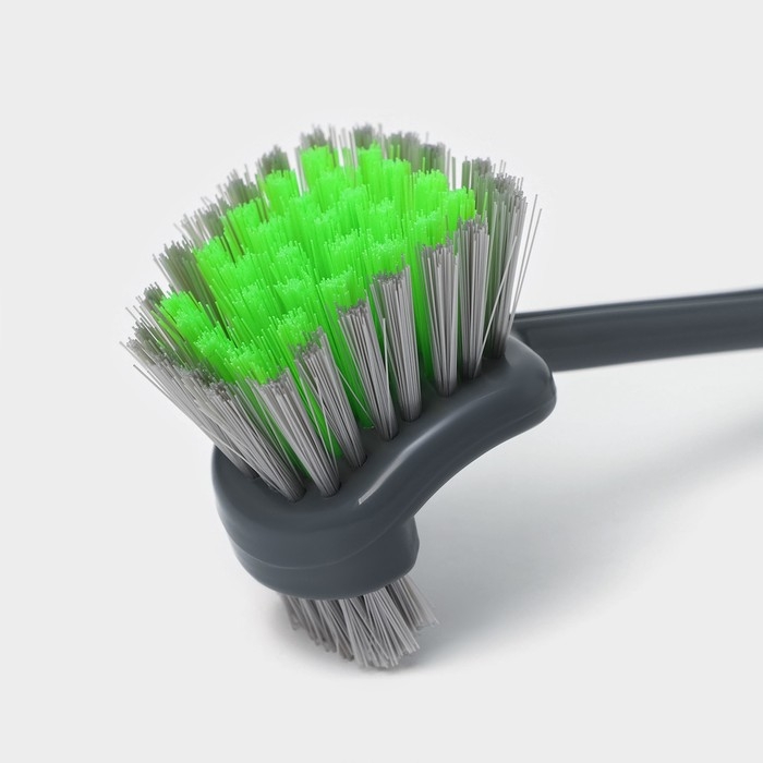 Щётка для посуды Доляна «Green day», двойная, 5,5×7,5×28,5 см Щётка для посуды Доляна «Green day», двойная, 5,5×7,5×28,5 см