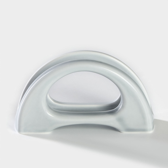 Салфетница фарфоровая «Акварель», цвет светло-серый Салфетница фарфоровая «Акварель», цвет светло-серый