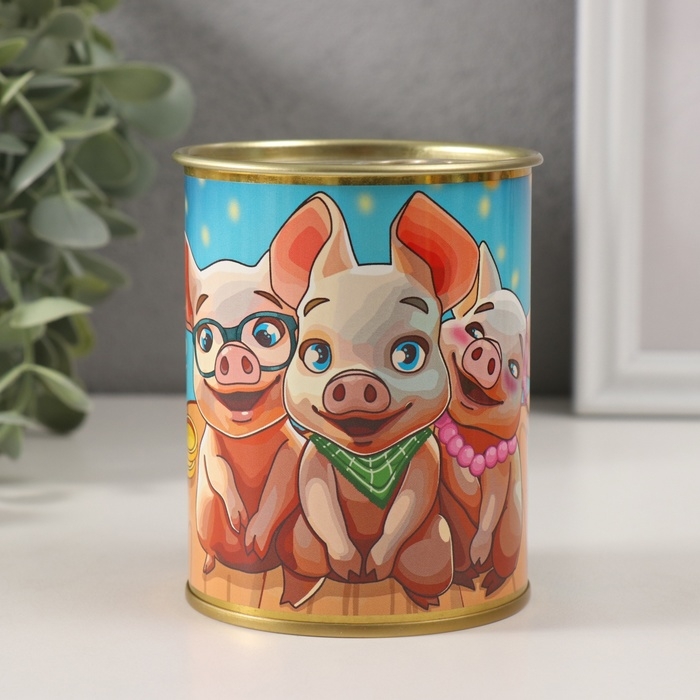 Копилка-банка металл Копилка-банка металл "На Щастье"