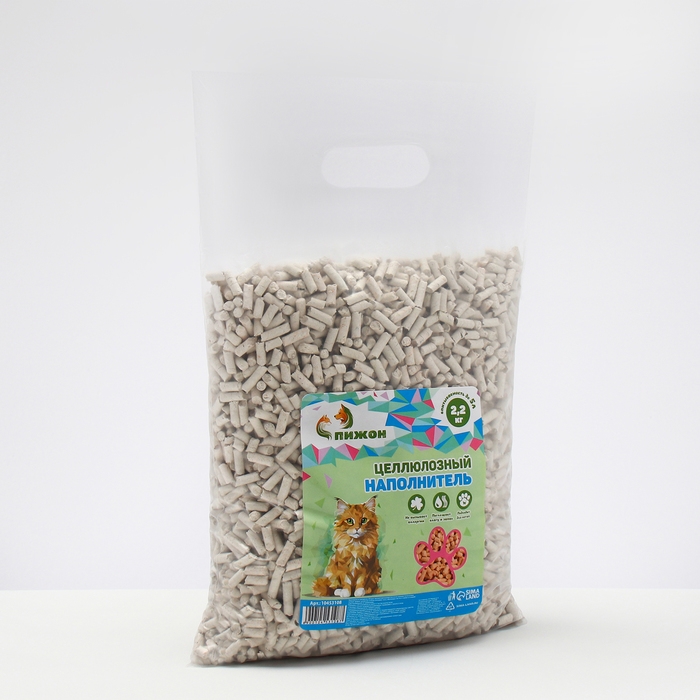 Наполнитель целлюлозный Наполнитель целлюлозный "Пижон" 2,2 кг впитываемость до 5 л