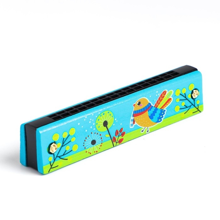 Губная гармошка «Курочка», размер 2×13×3 см, цвет бирюзовый Губная гармошка «Курочка», размер 2×13×3 см, цвет бирюзовый