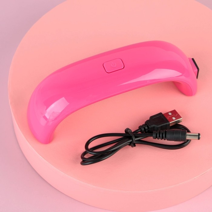 LED-лампа для сушки ногтей, 9 Вт, USB, цвет розовый LED-лампа для сушки ногтей, 9 Вт, USB, цвет розовый