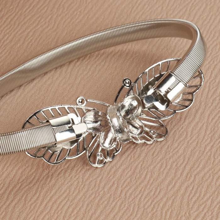 Подхват для штор «Бабочка», 9 × 3 см, 23,5 см, цвет серебряный Подхват для штор «Бабочка», 9 × 3 см, 23,5 см, цвет серебряный