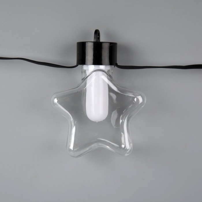 Умная гирлянда «Нить» 6 м с насадками «Звёздочки», IP20, тёмная нить, 20 LED, свечение RGB, USB Умная гирлянда «Нить» 6 м с насадками «Звёздочки», IP20, тёмная нить, 20 LED, свечение RGB, USB