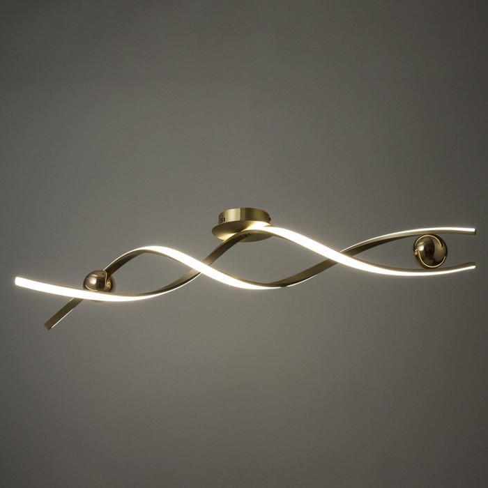 Светильник Светильник "Спираль" LED 112Вт 3000-6000К золото 100х22х22 см BayerLux