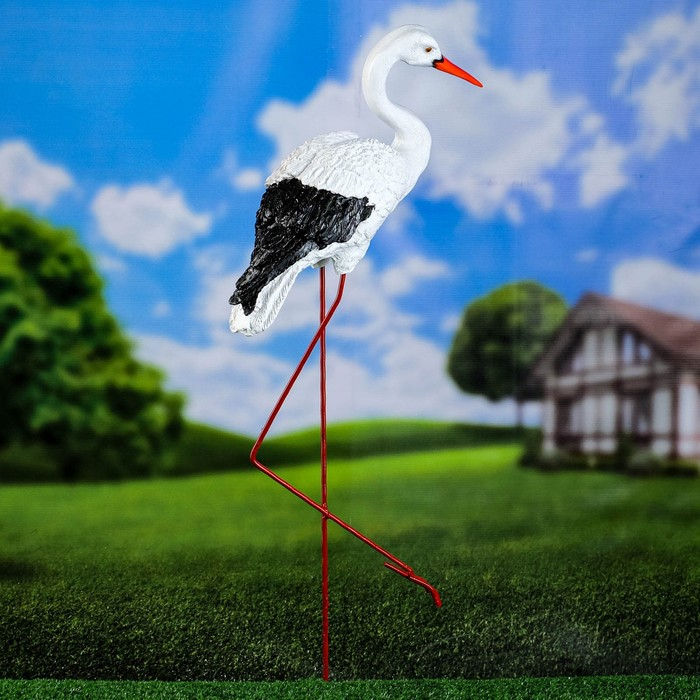 Садовая фигура  Садовая фигура "Аист" 90х27х13см