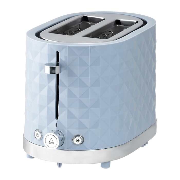 Тостер Galaxy GL 2912, 1200 Вт, 7 режимов прожарки, 2 тоста, серо-голубой