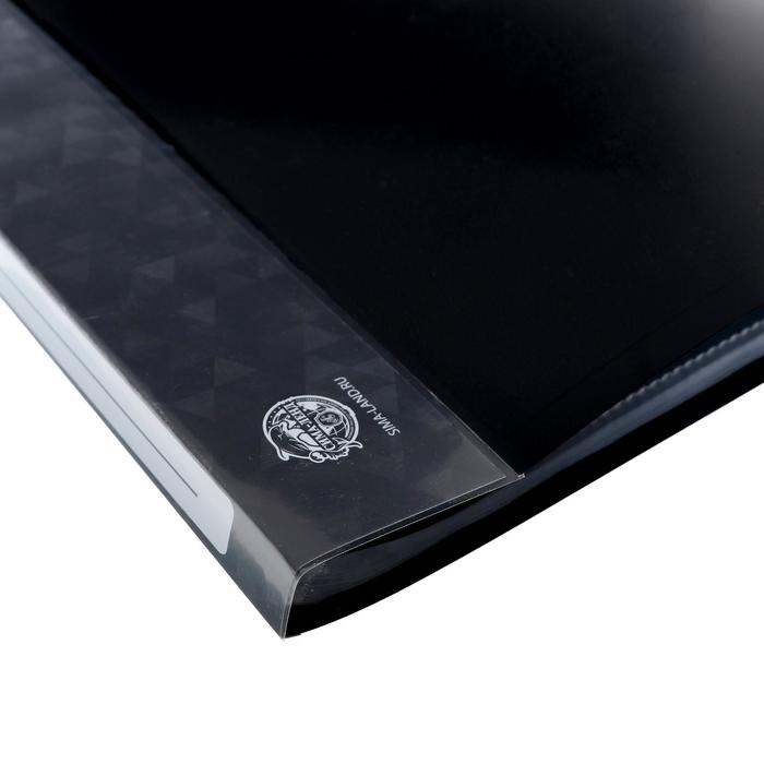 Папка с 40 вкладышами А4, 500 мкм, Calligrata, карман на корешке, чёрная Папка с 40 вкладышами А4, 500 мкм, Calligrata, карман на корешке, чёрная