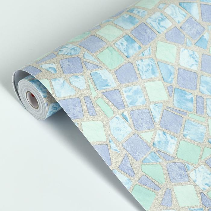 Пленка самоклеящаяся D&B 8062 мозаика сине-зеленая, 0,45х8м Пленка самоклеящаяся D&B 8062 мозаика сине-зеленая, 0,45х8м