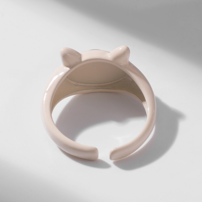 Кольцо «Монстрик» кот, цвет розовый, безразмерное Кольцо «Монстрик» кот, цвет розовый, безразмерное