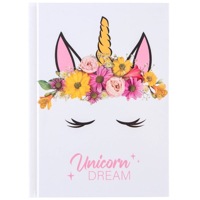 Блокнот А6 "Unicorn", 64 листа, в твёрдой обложке, Минни Маус и Единорог