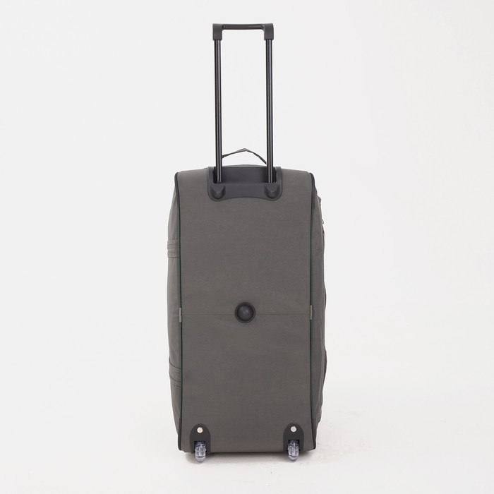 Сумка дорожная на колесах, отдел на молнии, 3 наружных кармана, цвет серый Сумка дорожная на колесах, отдел на молнии, 3 наружных кармана, цвет серый