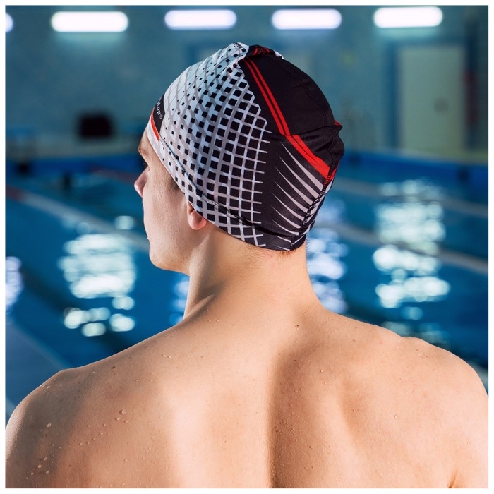 Шапочка для плавания взрослая ONLYTOP, тканевая, обхват 54-60 см Шапочка для плавания взрослая ONLYTOP, тканевая, обхват 54-60 см