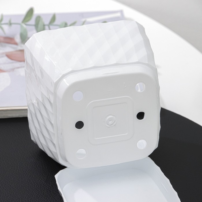 Горшок для цветов с поддоном «Классика», 1 л, пластиковый, белый Горшок для цветов с поддоном «Классика», 1 л, пластиковый, белый