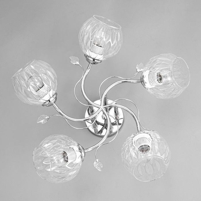 Люстра потолочная Дебра 5х40Вт Е27 Хром 52x52x22 см Люстра потолочная Дебра 5х40Вт Е27 Хром 52x52x22 см