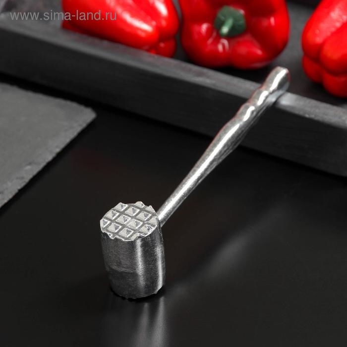 Молоток для мяса Доляна «Саган», 20 см, 148 гр, цвет серебристый Молоток для мяса Доляна «Саган», 20 см, 148 гр, цвет серебристый