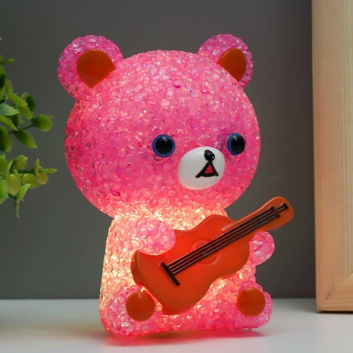 Ночник Ночник "Мишка" LED RGB от батареек 3хLR44 МИКС 10х10х15,5см RISALUX