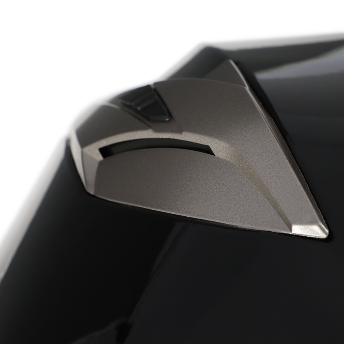 Шлем открытый с двумя визорами, размер L (59-60), модель - BLD-708E, черный глянцевый Шлем открытый с двумя визорами, размер L (59-60), модель - BLD-708E, черный глянцевый