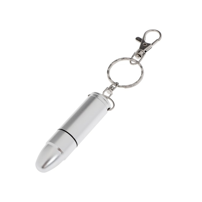 Флешка E 297 S  Флешка E 297 S "пуля", 16 ГБ, USB2.0, чт до 25 Мб/с, зап до 15 Мб/с, серебристая