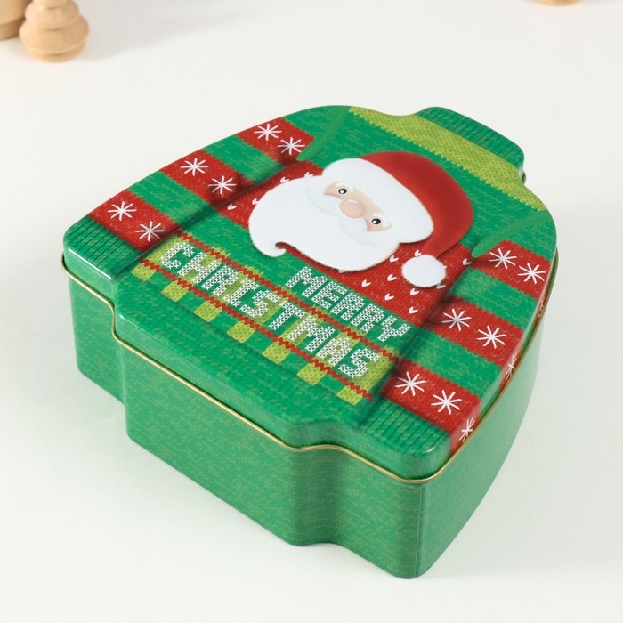 Шкатулка металл Шкатулка металл "Новогодний свитер" МИКС 17х16,5х6,5 см