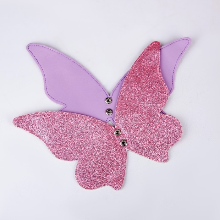 Рюкзак детский для девочки с блестками  «Бабочка», съемные элементы, 27х23х10 см Рюкзак детский для девочки с блестками  «Бабочка», съемные элементы, 27х23х10 см