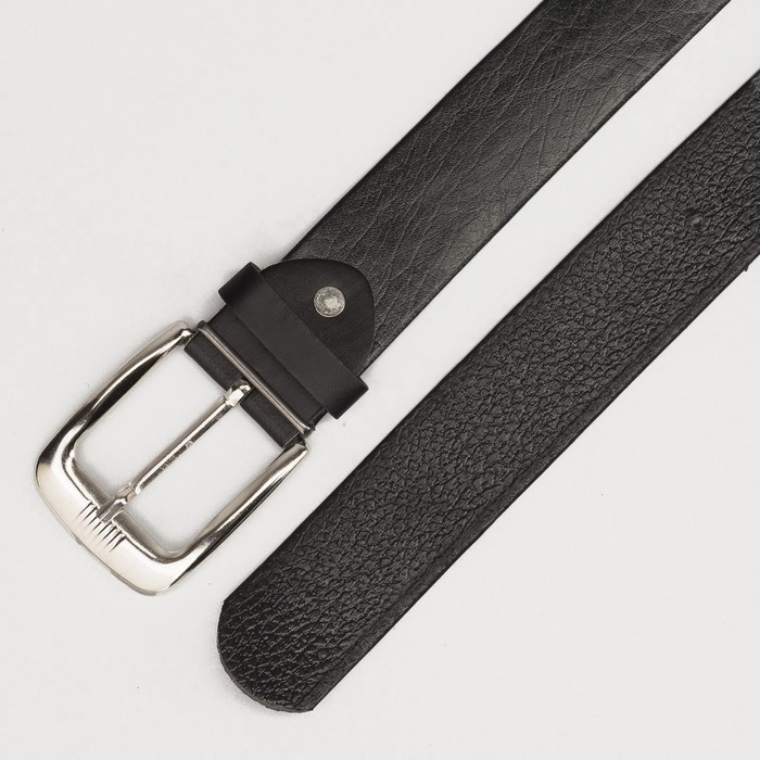 Ремень, ширина 3.5 см, винт, пряжка металл, цвет чёрный Ремень, ширина 3.5 см, винт, пряжка металл, цвет чёрный