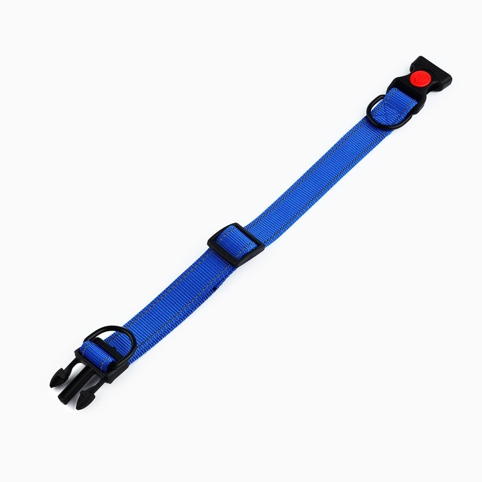 Ошейник из нейлона с фастексом 2 см, ОШ 27-40 см, синий Ошейник из нейлона с фастексом 2 см, ОШ 27-40 см, синий