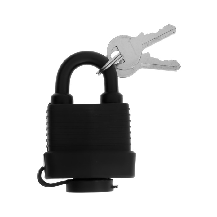 Замок навесной LOCKLAND, 40 мм, влагозащищенный,  короткая дужка, 2 ключа, цвет черный Замок навесной LOCKLAND, 40 мм, влагозащищенный,  короткая дужка, 2 ключа, цвет черный