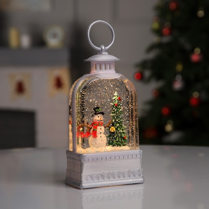 Светодиодная фигура «Фонарь со снеговиком» 10.7 × 20.5 × 6.2 см, пластик, батарейки ААх3 (не в комплекте), USB, свечение тёплое белое Светодиодная фигура «Фонарь со снеговиком» 10.7 × 20.5 × 6.2 см, пластик, батарейки ААх3 (не в комплекте), USB, свечение тёплое белое