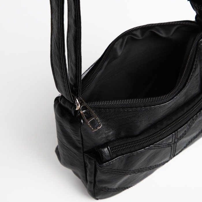 Сумка кросс-боди на молнии, цвет чёрный Сумка кросс-боди на молнии, цвет чёрный