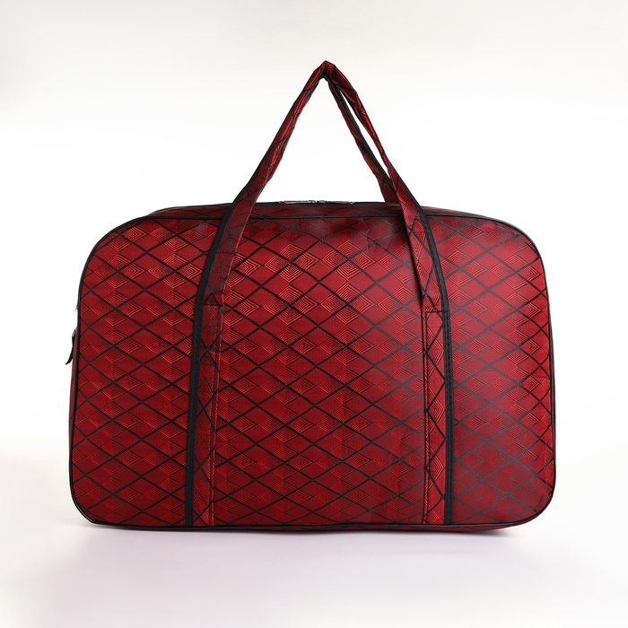 Сумка дорожная на молнии, наружный карман, длинный ремень, цвет бордовый Сумка дорожная на молнии, наружный карман, длинный ремень, цвет бордовый