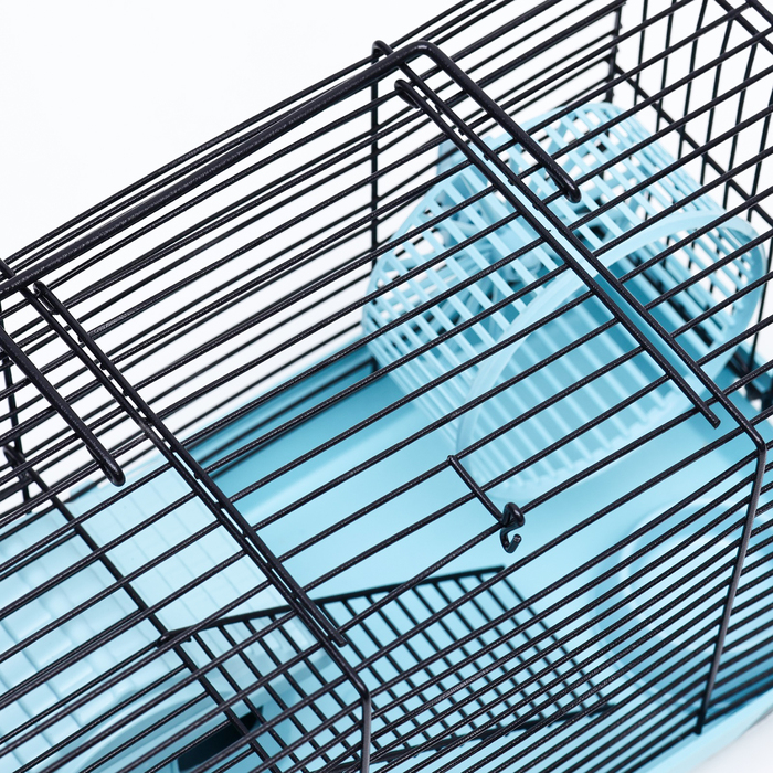 Клетка-мини для грызунов Клетка-мини для грызунов "Пижон" №2, укомплектованная, 27 х 15 х 16 см, бирюзовая