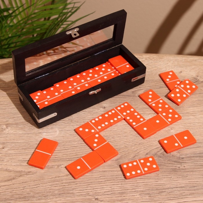 Игра настольная  Игра настольная "Домино" в шкатулке 20х7х4 см, дерево шишам